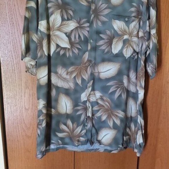 Campia Moda Men's 100% Rayon Short Sleeve Hawaiian Button-Front Shirt Size L - Picture 2 of 9